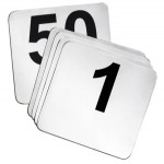 Table Numbers 1-50, tent numbers, place cards