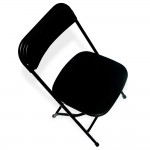 Black on Black, folding chair, indoor chair, plastic chair