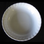 Bowl, 7", swirl pattern, white china
