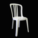 White Stackable, ice cream parlor chair, patio chair, plastic chair, outdoor chair, stackable chair