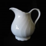 White Creamer, white china