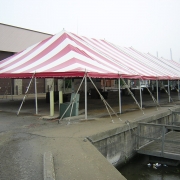 Red And White Striped Carnival Tent