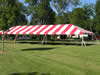 Red And White Striped Frame Tent