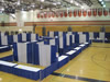Silver And Blue Exposition Drape, Booths