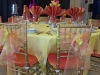 Organza Chair Ties, Orange Chiavari Seat Covers